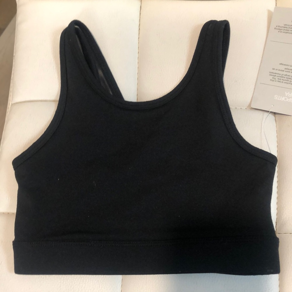 Zella black sports bra size xs 5/6